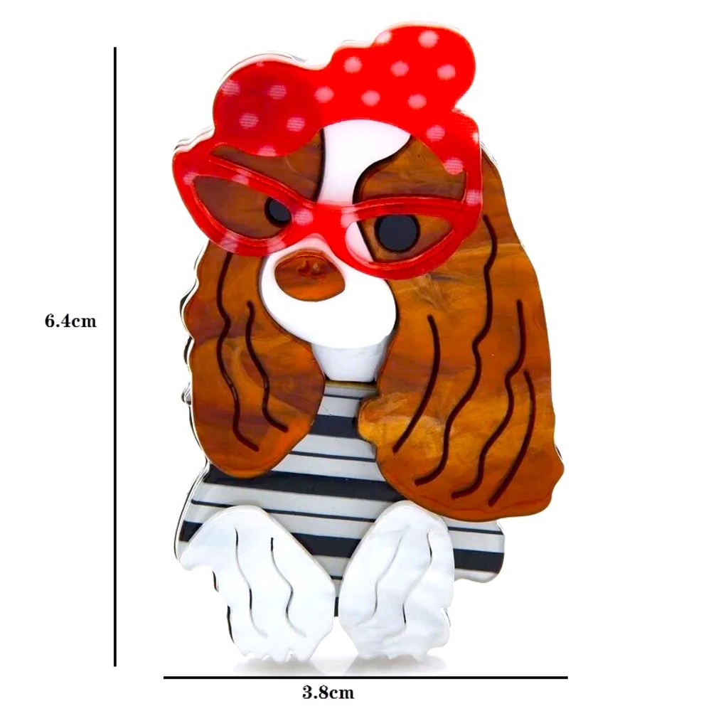 Dog brooch pin